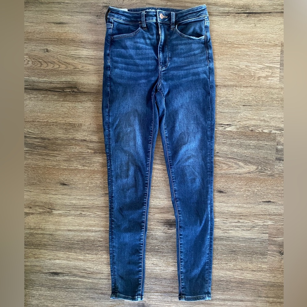 American Eagle Women’s Super High Rise Jegging Skinny Jeans Dark Wash 2 Regular